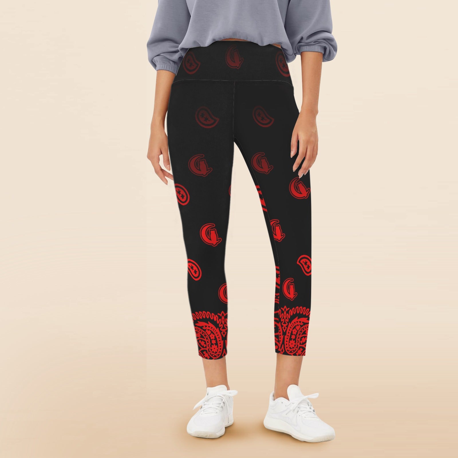 BANDANA GRADIENTWomen's High Waist Pockets Yoga Leggings