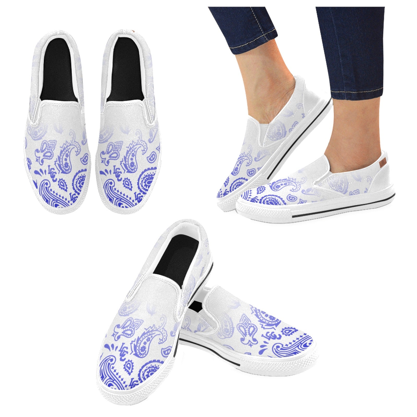 BANDANA DEGRADE Men's Unusual Slip-on Shoes