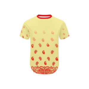 BANDANA GRADIENT Men's Curved Hem T-Shirt