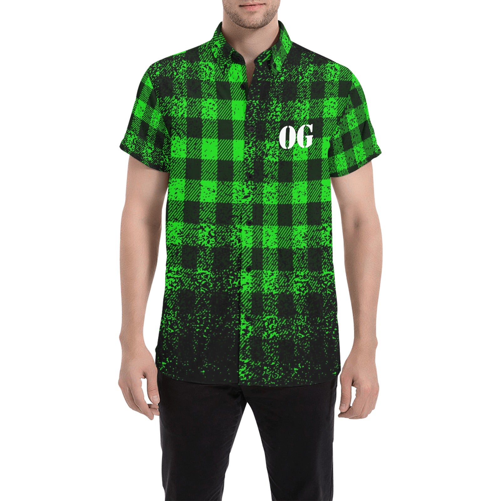 JUST KEEPIN GANGSTA Men's  Short Sleeve Shirt