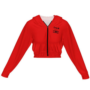 LCC VS CULTURE VULTURE RED Cropped zipper coat Jacket