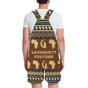 AFRIKA ORNEMENT Unisex Shorts Suspender Jumpsuit