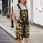CHEETAH ANKH Unisex Shorts Suspender Jumpsuit