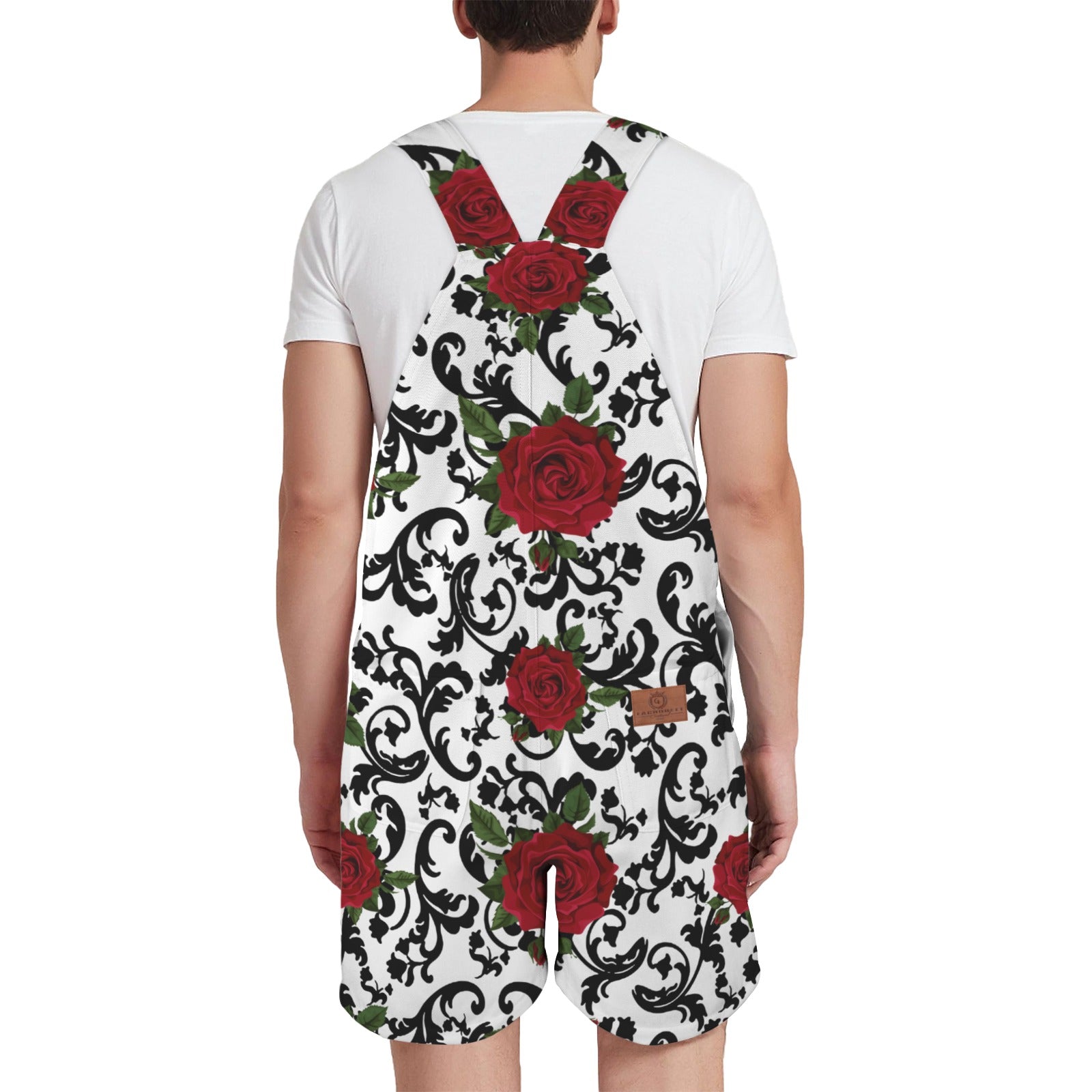 ROSES Unisex Shorts Suspender Jumpsuit