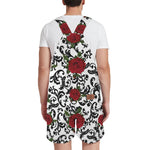 ROSES Unisex Shorts Suspender Jumpsuit
