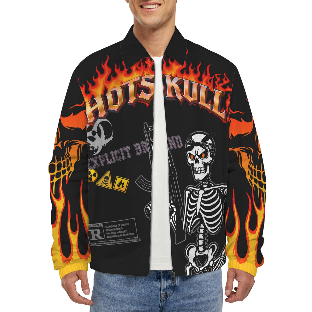 HOTSKULL Men's Turn-Down Collar Jacket