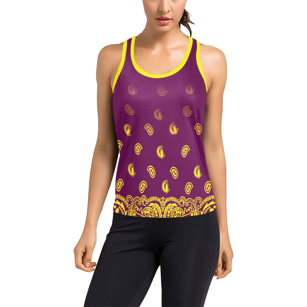 BANDANA GRADIENT Women's Racerback Tank Top