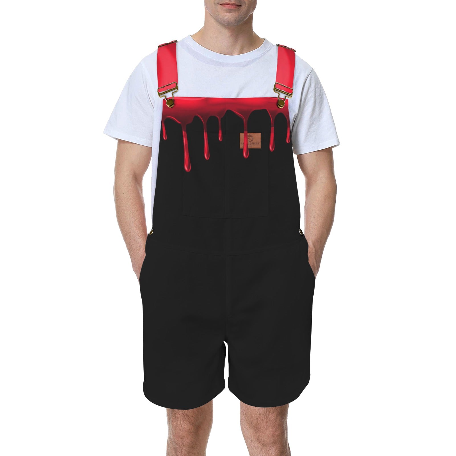 LEAN DRINK Unisex Shorts Suspender Jumpsuit