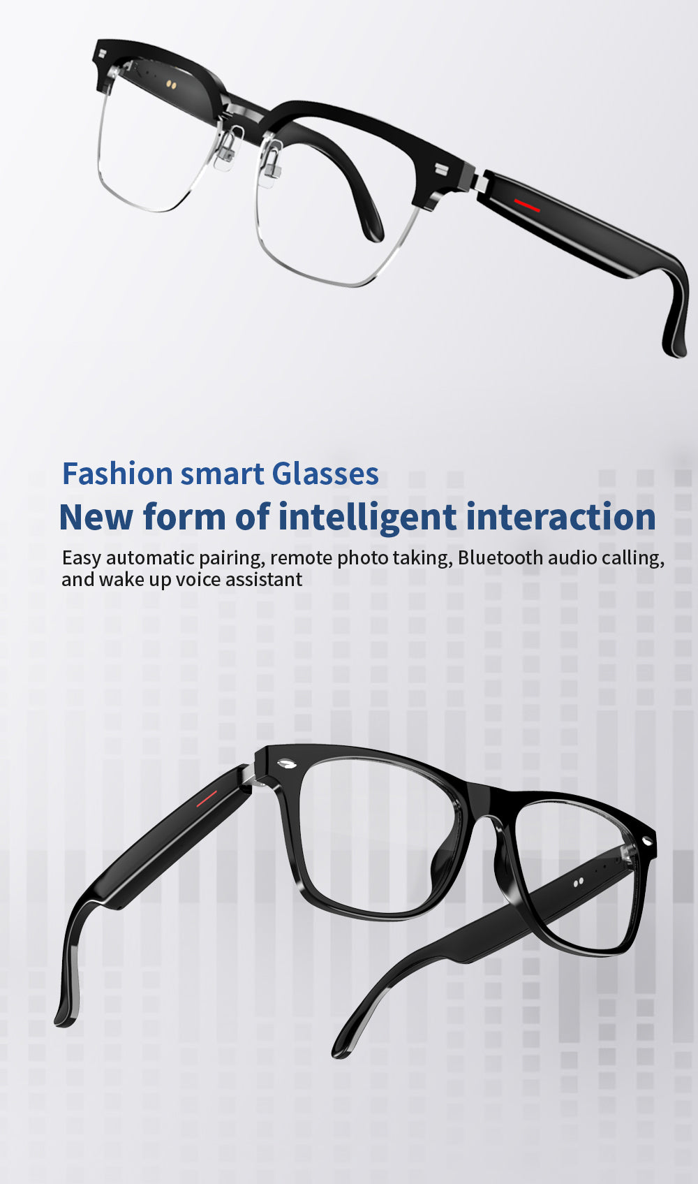 Stylish Bluetooth Audio Calling Smart Glasses