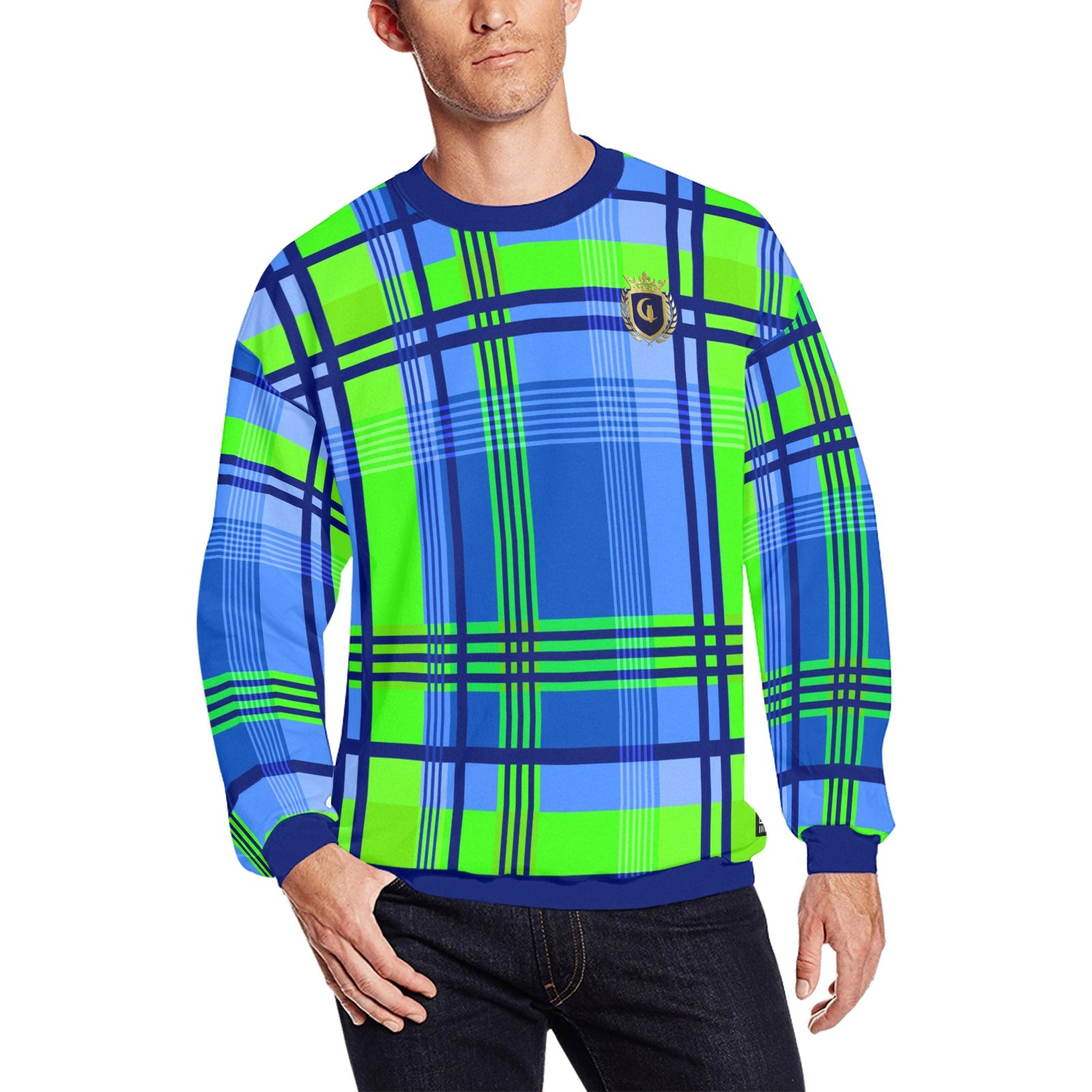 MADRAS Men's Oversized Fleece Crew Sweatshirt