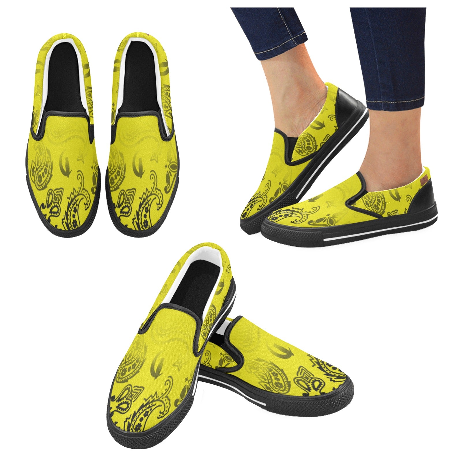 BANDANA DEGRADE Men's Unusual Slip-on Shoes