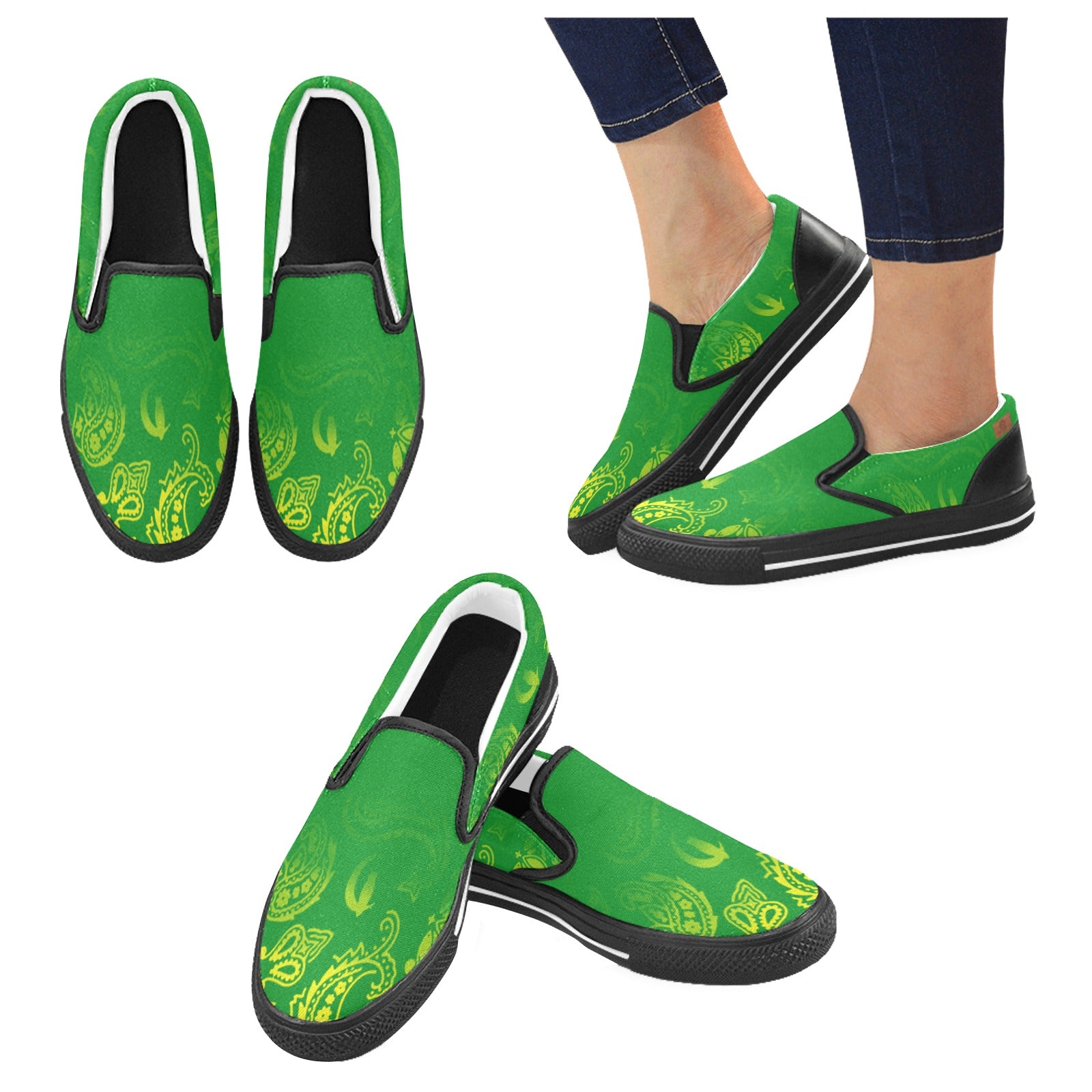 BANDANA DEGRADE Men's Unusual Slip-on Shoes