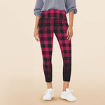 DUSTY PLAID Women's High Waist Pockets  Leggings