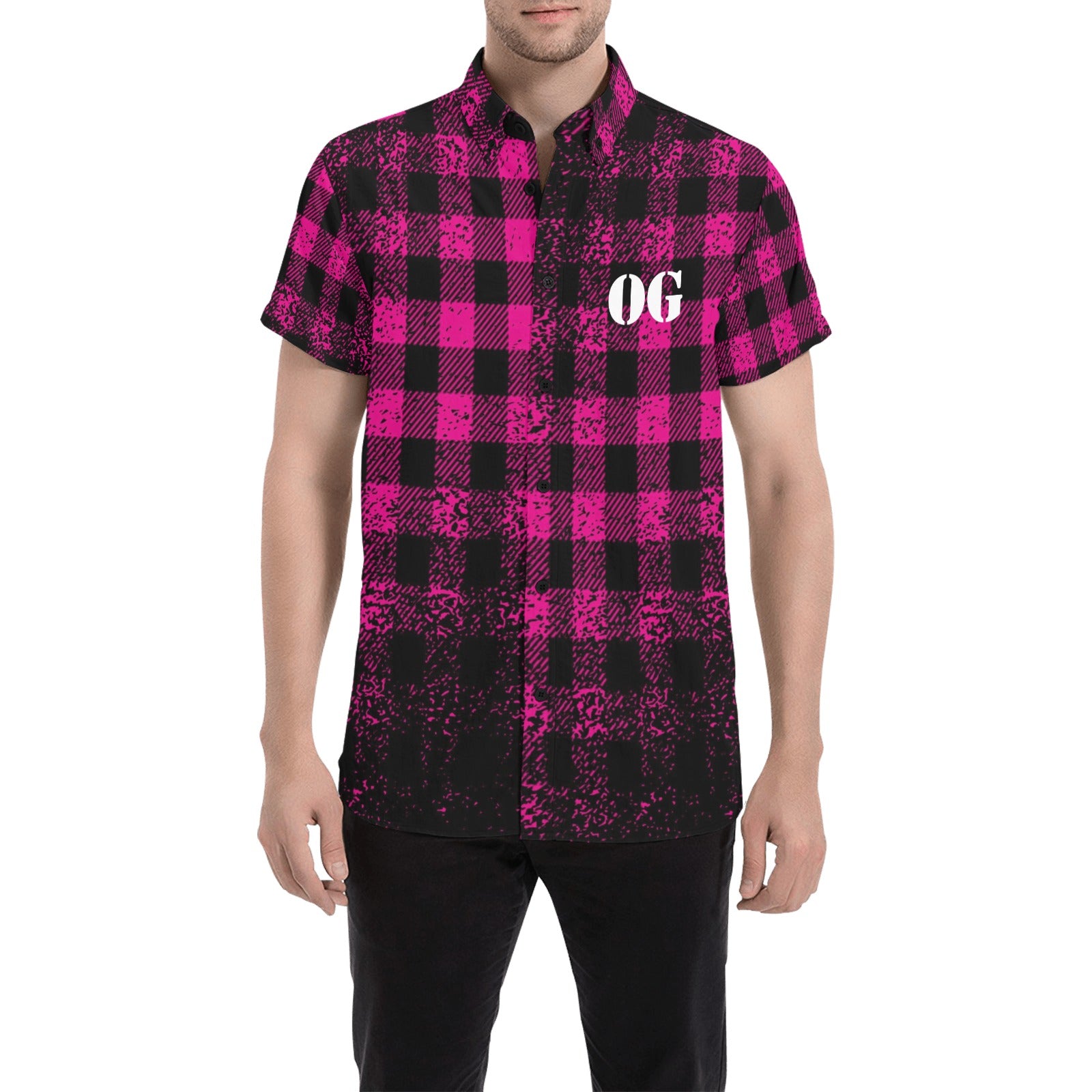 JUST KEEPIN GANGSTA Men's  Short Sleeve Shirt