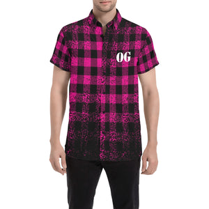 JUST KEEPIN GANGSTA Men's  Short Sleeve Shirt