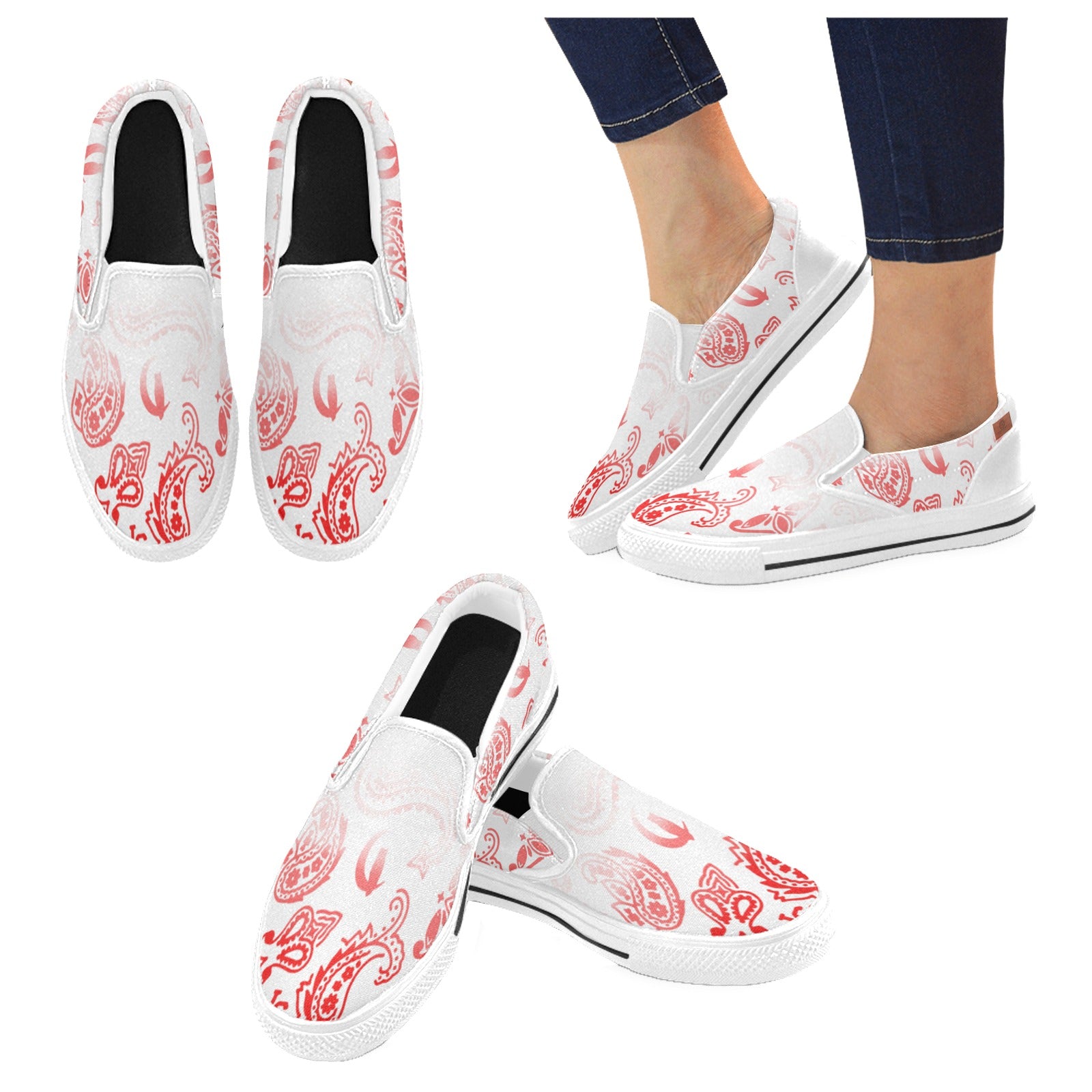 BANDANA DEGRADE Men's Unusual Slip-on Shoes