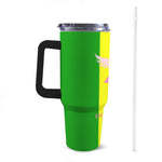 CONTRE LE CANCER 40oz Tumbler with White Handle