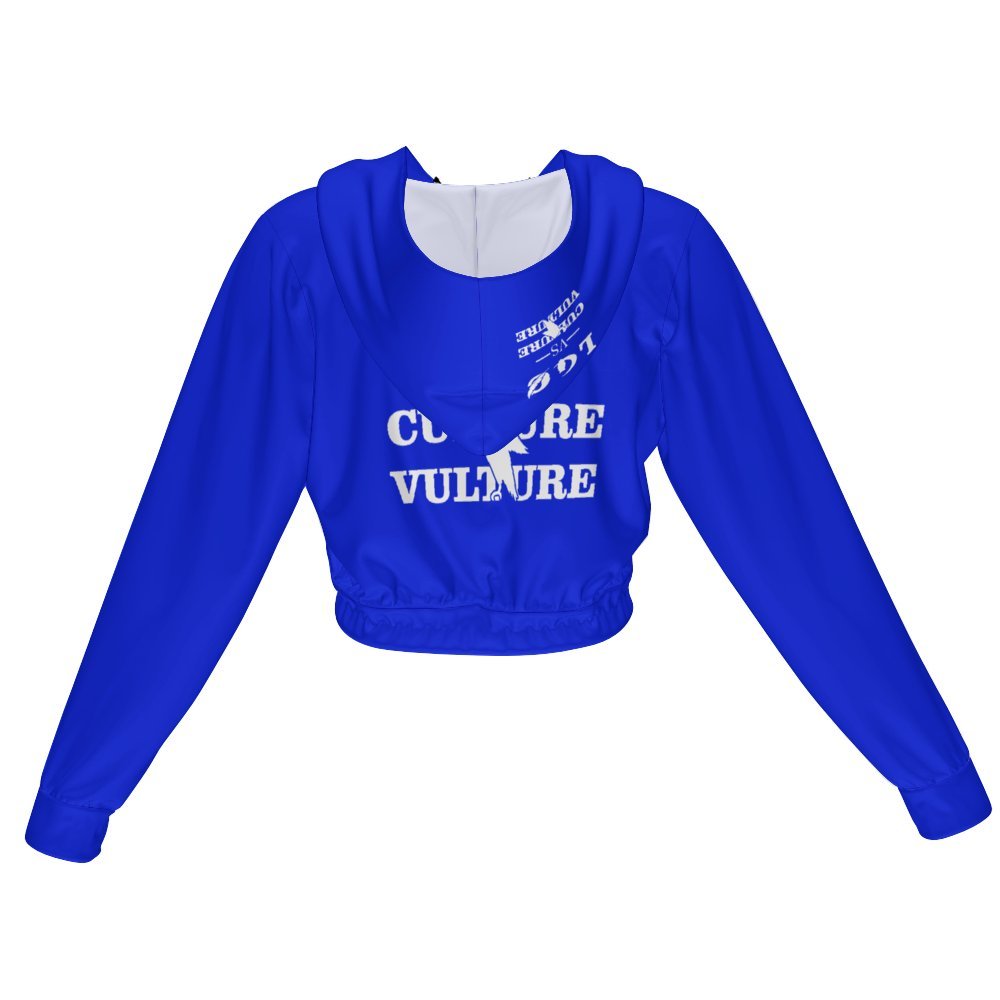 LCC VS CULTURE VULTURE BLUE zipper coat Cropped Jacket