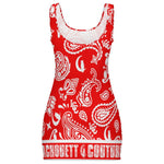 BANDANA PAISLEY B's UP Sunmer Bodycon Tank Dress