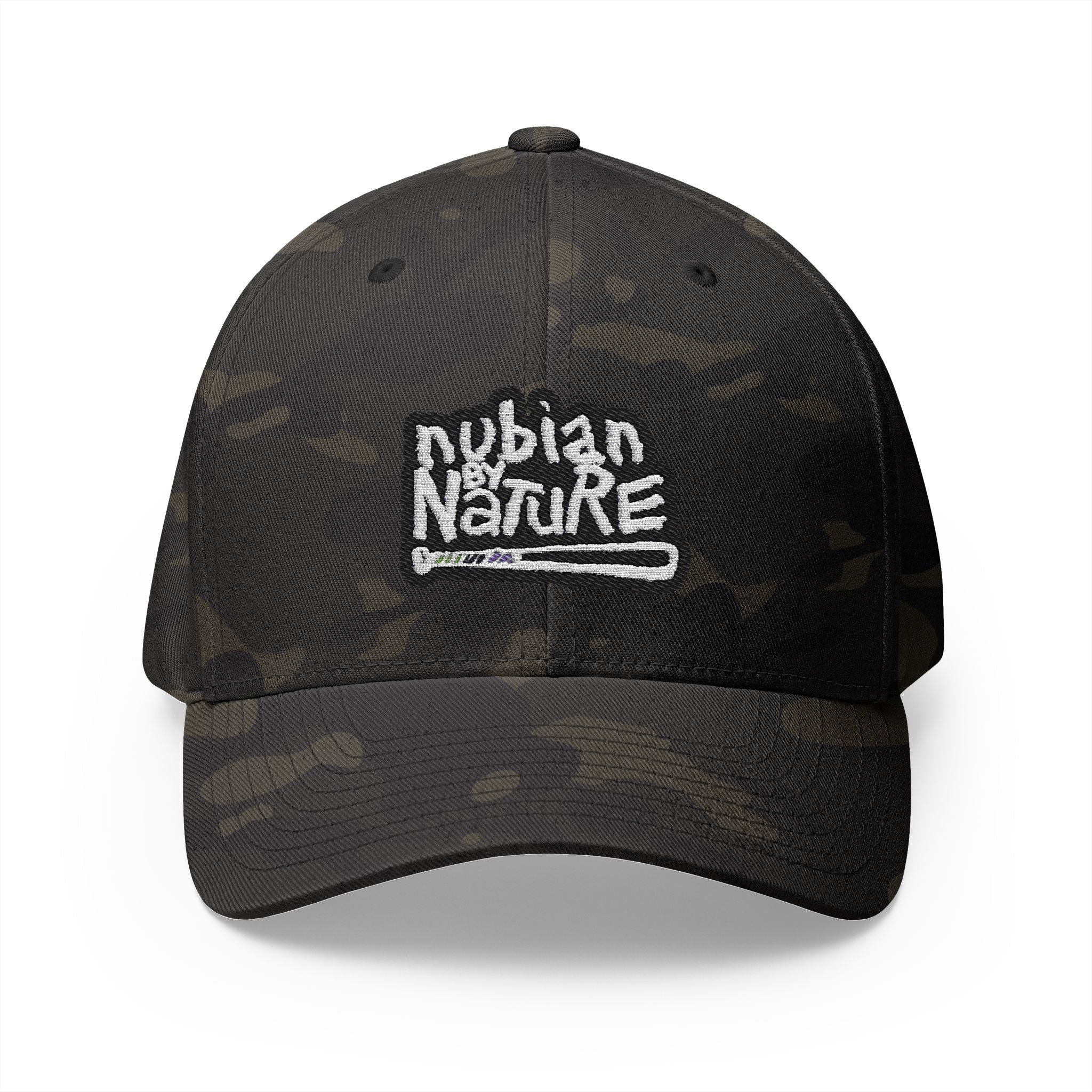 Nubian By Nature Embroidered Cap - Stylish Closed-Back Hat for Nature Lovers