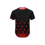 BANDANA GRADIENT Men's Curved Hem T-Shirt
