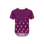 BANDANA GRADIENT Men's Curved Hem T-Shirt