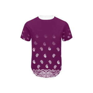 BANDANA GRADIENT Men's Curved Hem T-Shirt