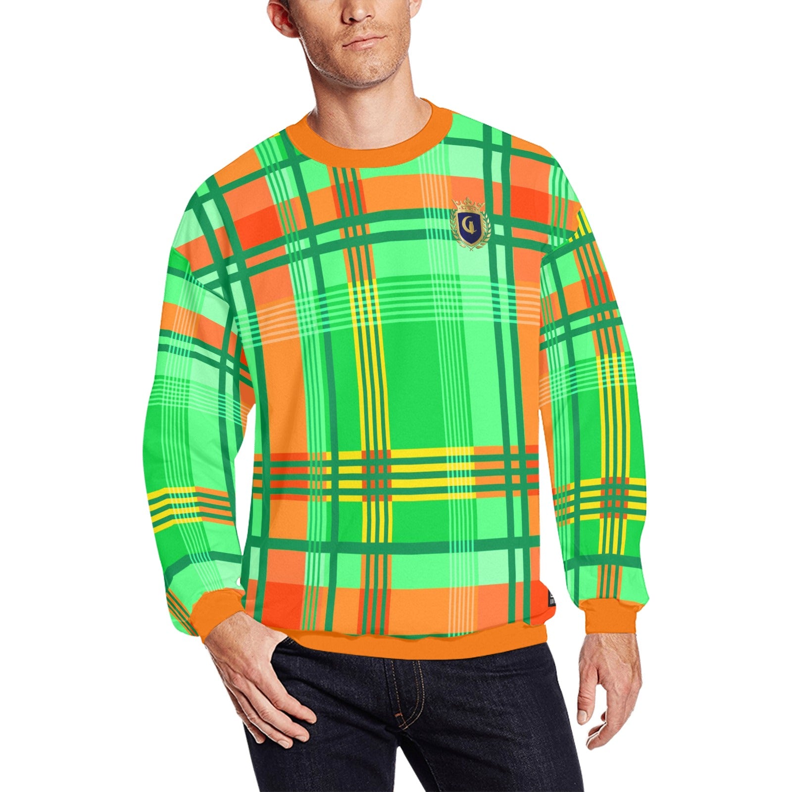 MADRAS Men's Oversized Fleece Crew Sweatshirt