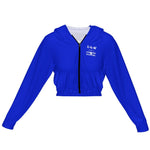 LCC VS CULTURE VULTURE BLUE zipper coat Cropped Jacket