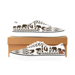 ELEPHANT ORNEMENT Classic Men's Canvas Low Top Shoes