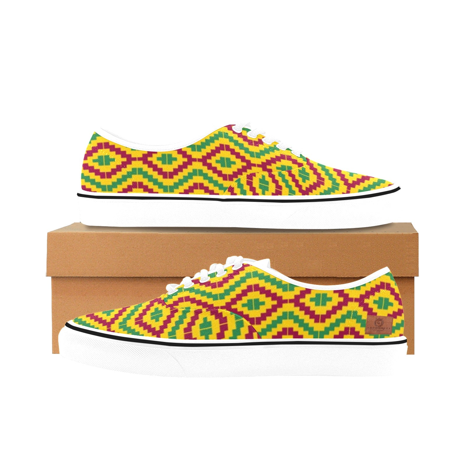 KENTE Men's Canvas Low Top Shoes