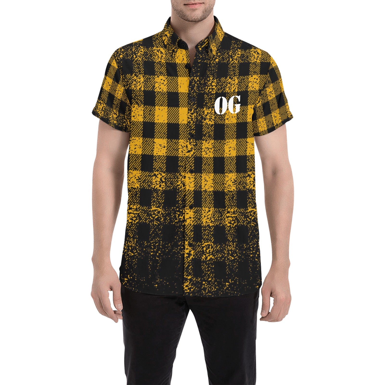 JUST KEEPIN GANGSTA Men's  Short Sleeve Shirt