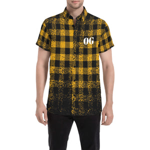 JUST KEEPIN GANGSTA Men's  Short Sleeve Shirt
