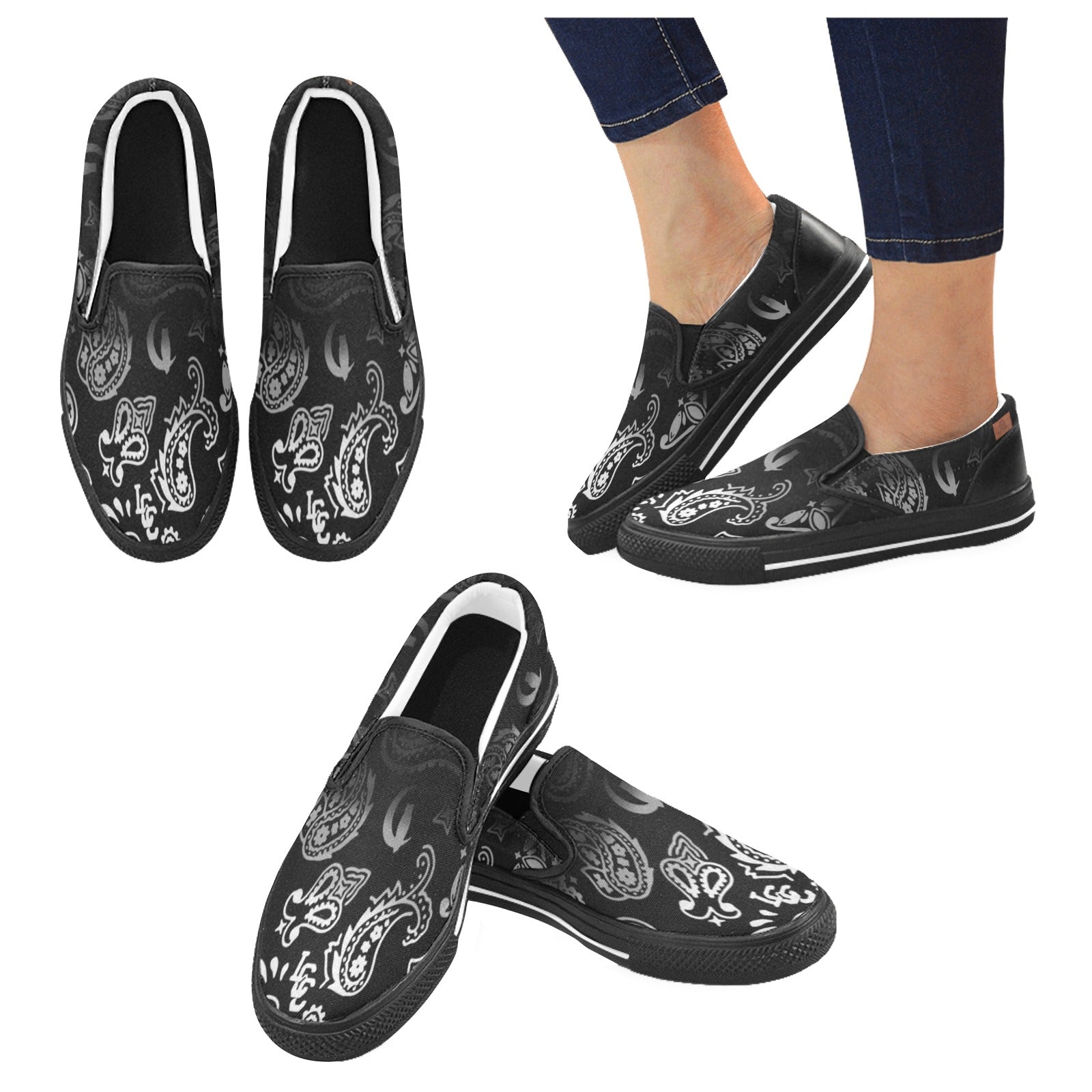 BANDANA DEGRADE Men's Unusual Slip-on Shoes