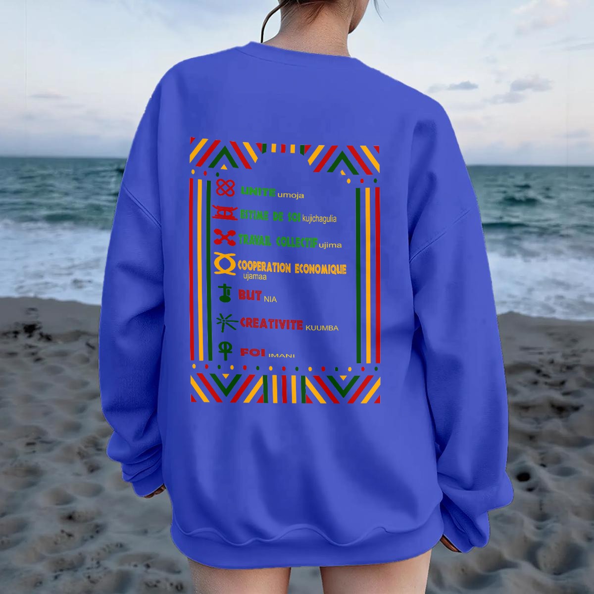 HAPPY KWANZAA Women's Drop Shoulder Sweatshirt|DTF
