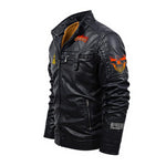 HOTSKULL Decorative Zipper Leather Jacket (DTF)