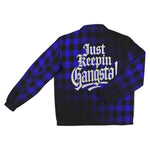 JUST KEEPIN GANGSTA Men's  Collar Jacket