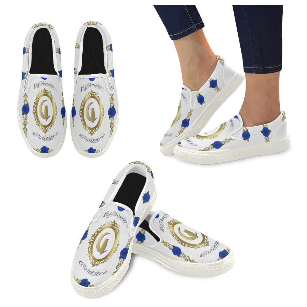 BLUE ROSES Men's Unusual Slip-on Canvas Shoes