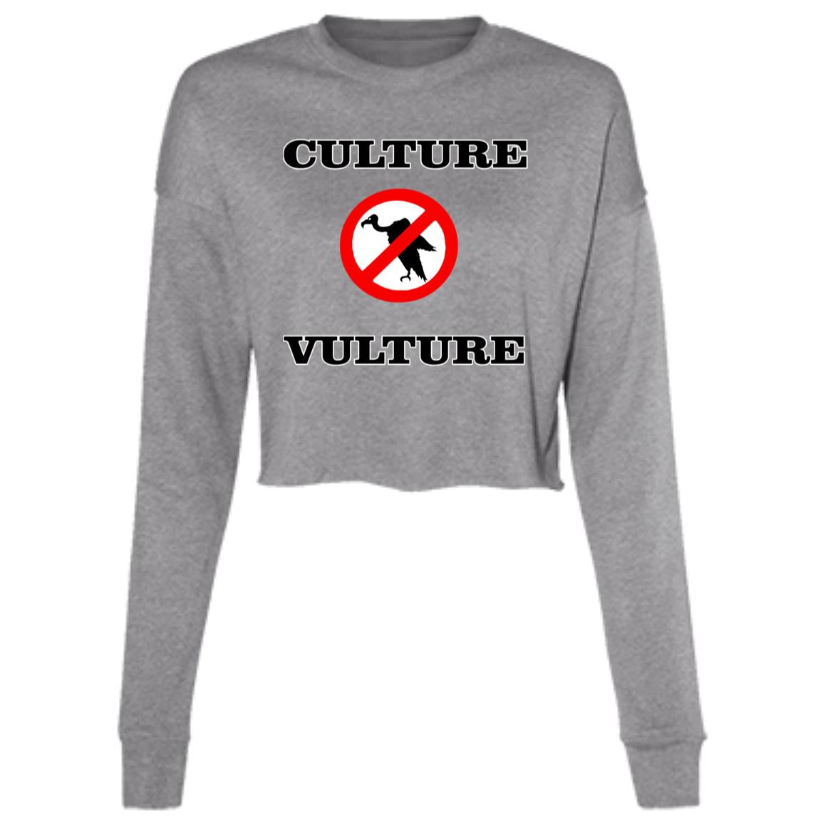NO CULTURE VULTURE Ladies'Cropped Crew