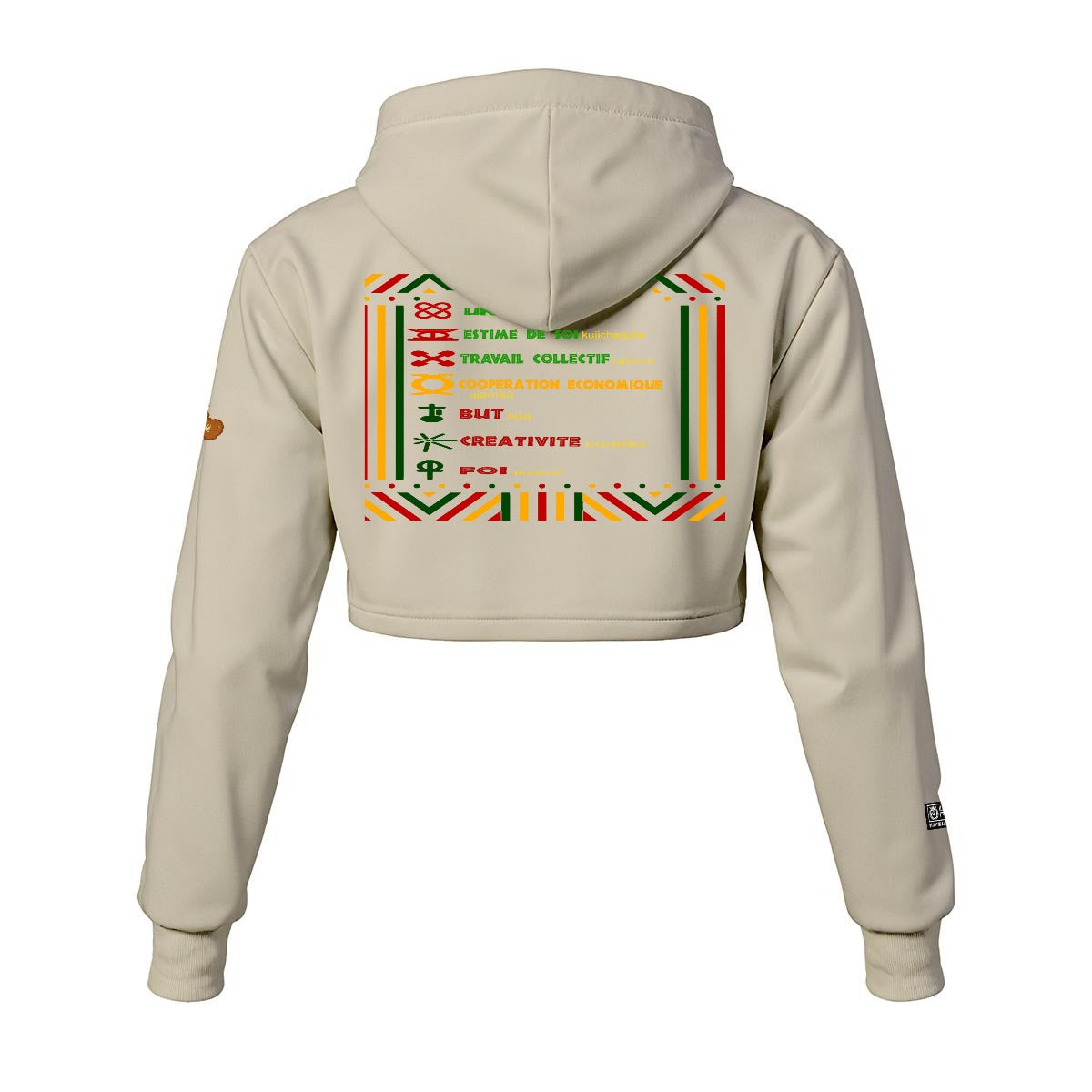 HAPPY KWANZAA Women's Cropped Hoodie|DTF