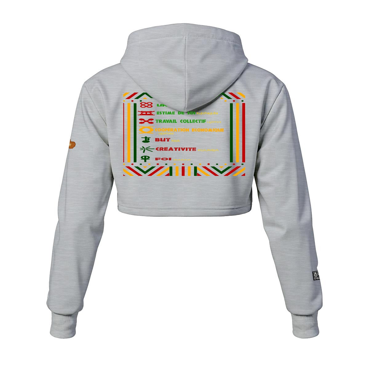 HAPPY KWANZAA Women's Cropped Hoodie|DTF