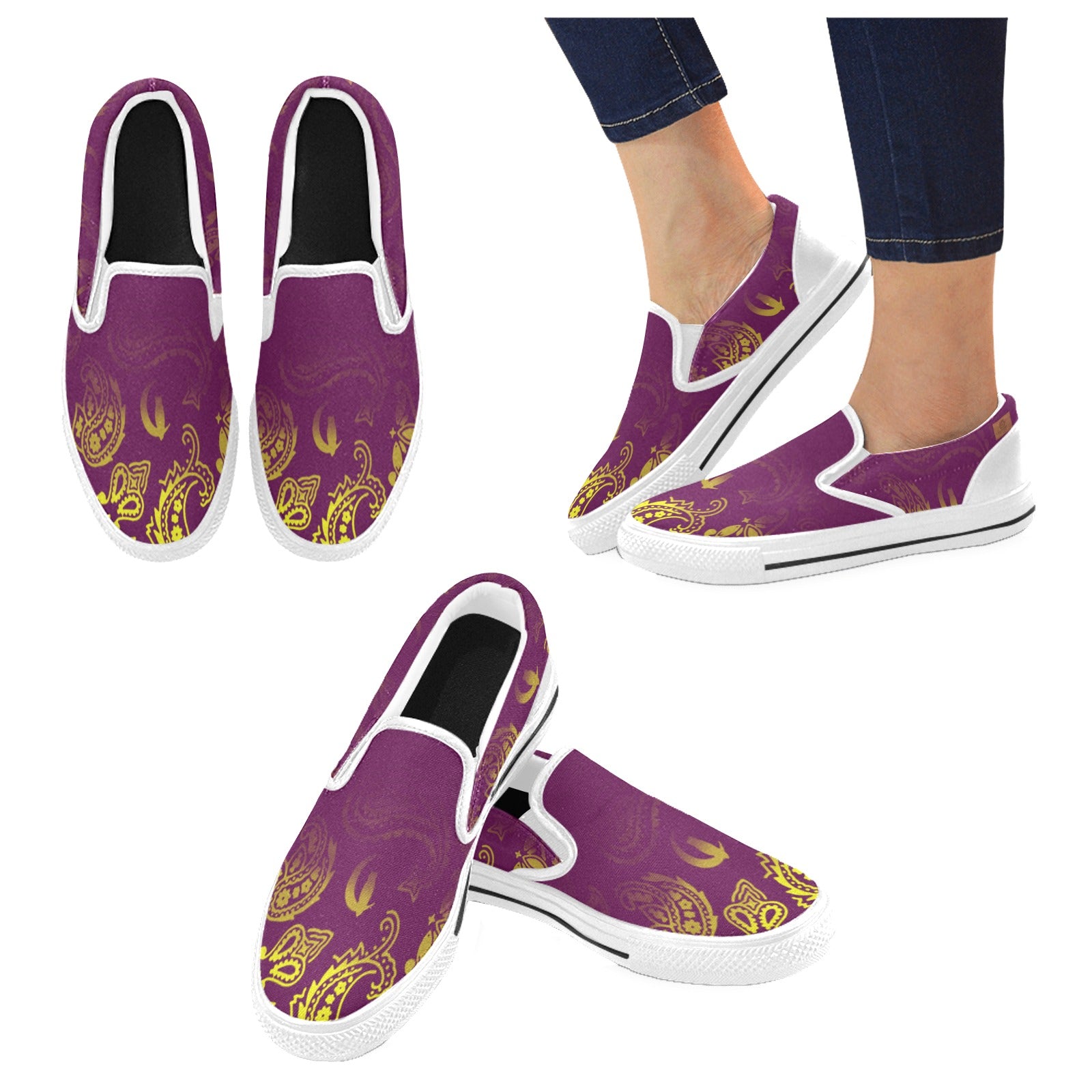 BANDANA DEGRADE Men's Unusual Slip-on Shoes