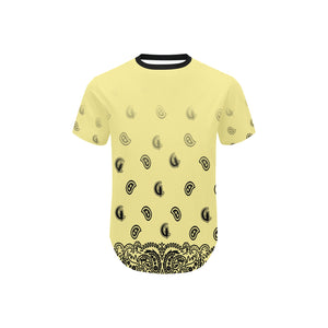 BANDANA GRADIENT Men's Curved Hem T-Shirt