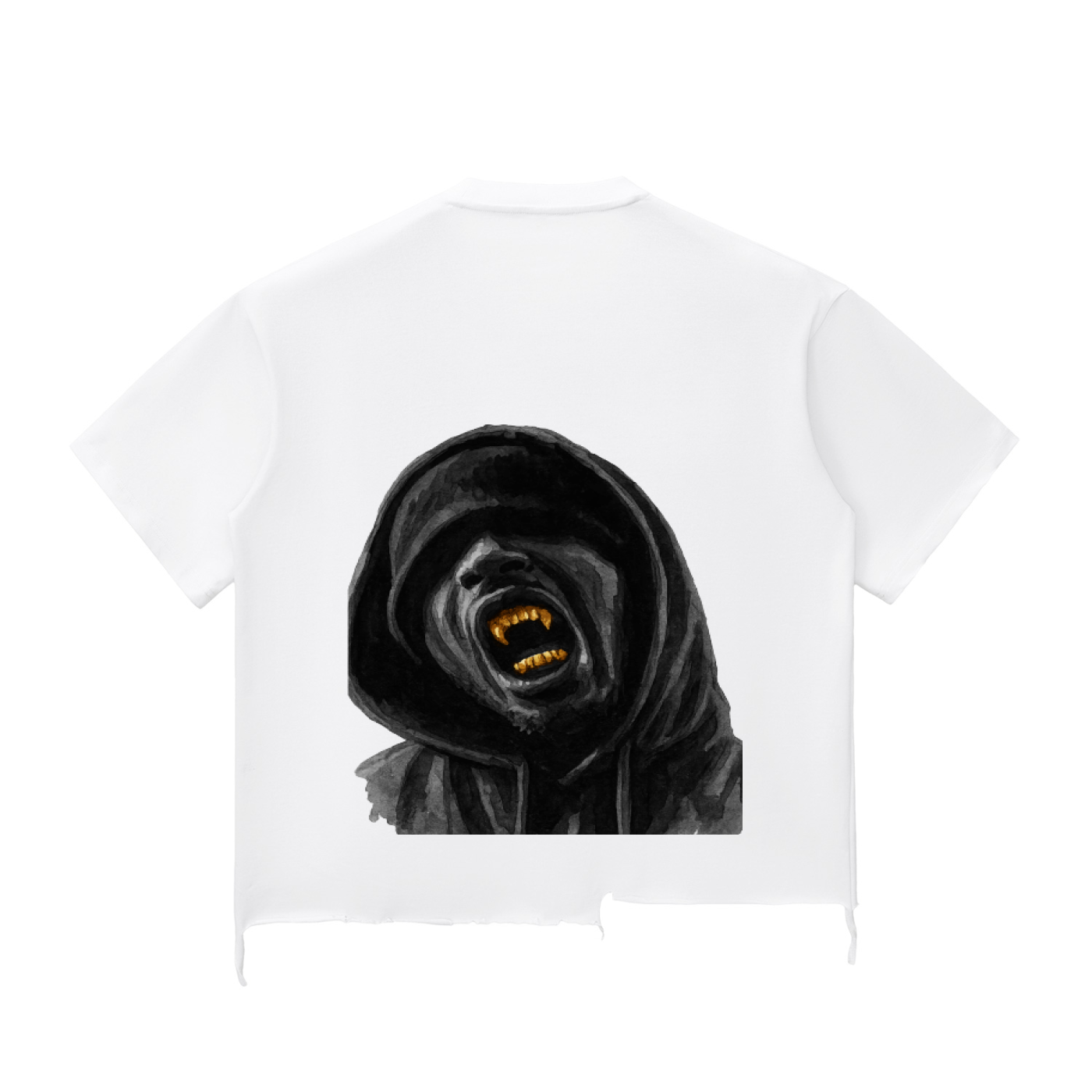 BROOKLYN ZOO Snow Wash Raw-Hem Boxy T-shirt