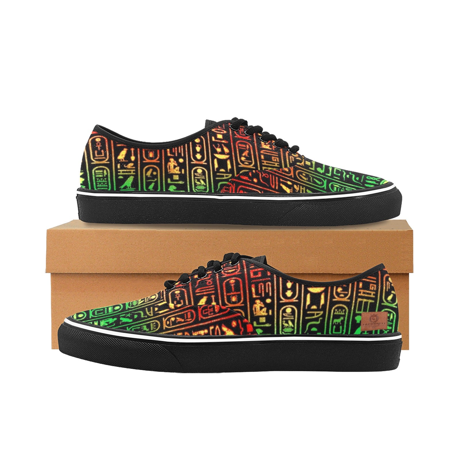HIEROGLYPH  Men's Canvas Low Top Shoes