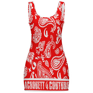 BANDANA PAISLEY B's UP Sunmer Bodycon Tank Dress