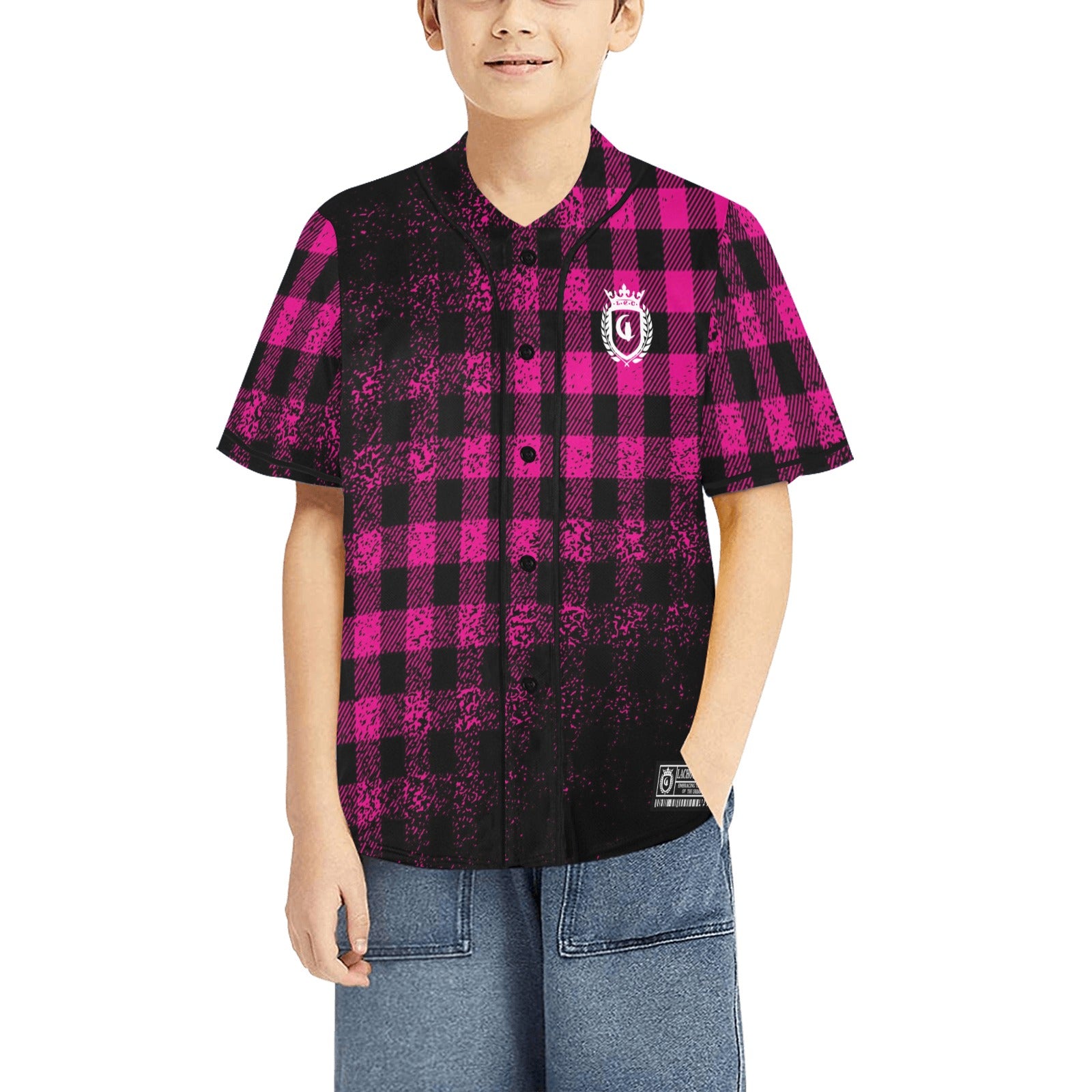DUSTY PLAID Baseball Jersey for Kids