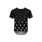 BANDANA GRADIENT Men's Curved Hem T-Shirt