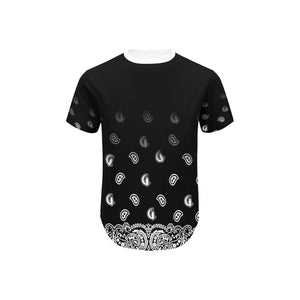 BANDANA GRADIENT Men's Curved Hem T-Shirt