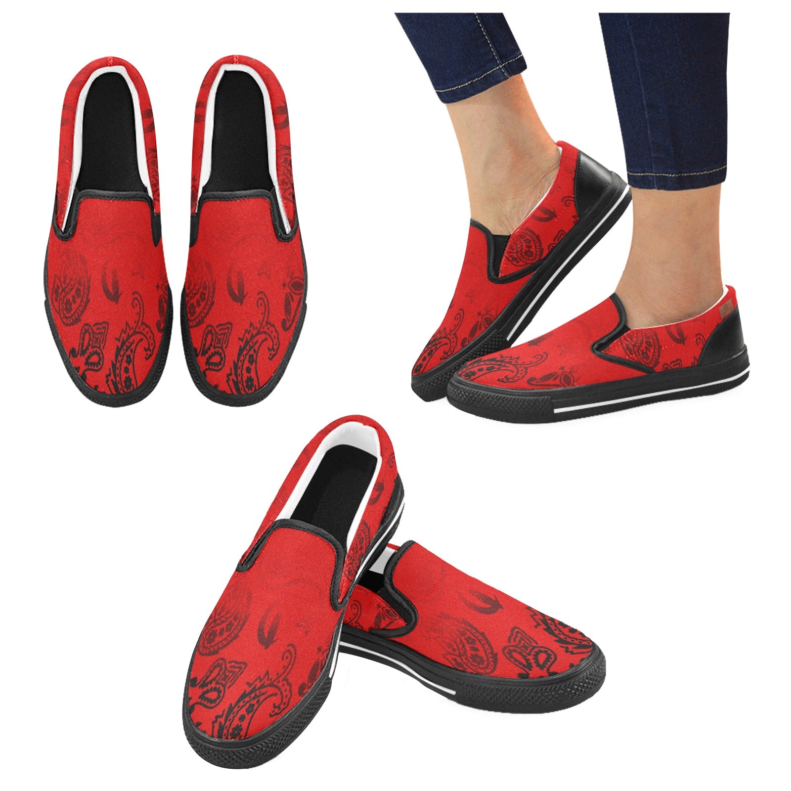 BANDANA DEGRADE Men's Unusual Slip-on Shoes